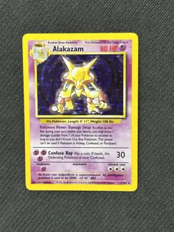 Alakazam 1/102 Base Set Holo Rare Pokemon Card - Image 1