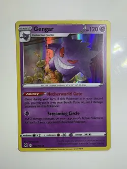 Pokemon TCG Gengar Lost Origin Holo Card 66/196 2022 Rare - Image 2