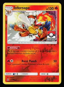 Infernape 23/156 Reverse Holo League Promo Pokemon Card - Image 1