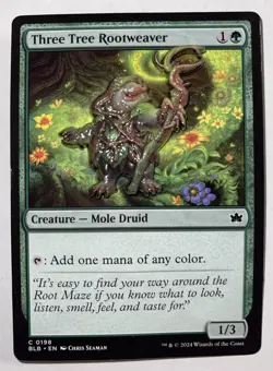 Magic The Gathering Three Tree Rootweaver Pin MagicCon 24 Exclusive Bloomburrow - Image 1