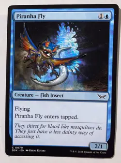Magic The Gathering Piranha Fly Pin MagicCon 2024 Exclusive Duskmourn - Image 1