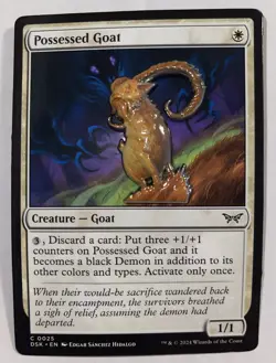 Magic The Gathering Possessed Goat Pin MagicCon 2024 Exclusive Duskmourn - Image 1