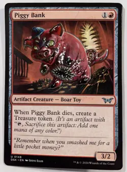 Magic The Gathering Piggy Bank Pin MagicCon 2024 Exclusive Duskmourn - Image 1
