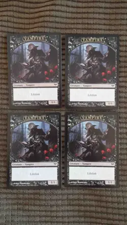 Magic: the Gathering / MtG Vampire Token (1/1, Lifelink) x4 Dark Ascension - Image 1