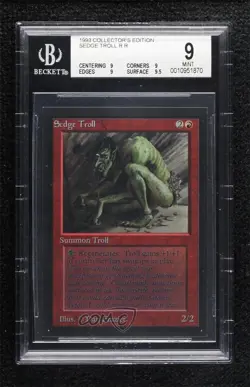 Sedge Troll Magic: Collectors' Edition Non-Playable Gold Backs BGS 9 MINT 1993 - Image 1