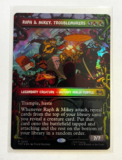 MTG – TMNT – Raph & Mikey, Troublemakers Showcase Foil – Rare 0250 - Image 1