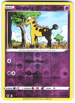 Girafarig 061/159 Uncommon Crown Zenith Pokemon Reverse Holo Near Mint - Image 1