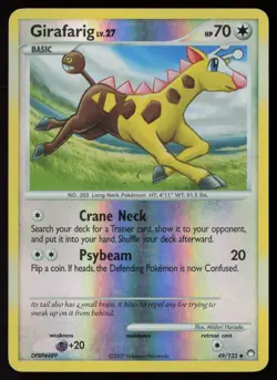 Girafarig 49/123 Uncommon Mysterious Treasures Pokemon Reverse Holo MP - Image 1