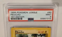 1999 POKEMON JUNGLE PIKACHU, 1ST EDITION, PSA 9, #60, BOX SHIP FOR PROTECTION - Image 2