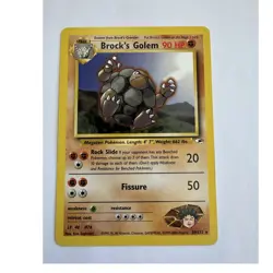 Pokemon Brock's Golem 020/132 Gym Heroes Rare Stage 2 90 HP Regular 2000 English - Image 1