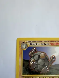 Pokemon Brock's Golem 020/132 Gym Heroes Rare Stage 2 90 HP Regular 2000 English - Image 2