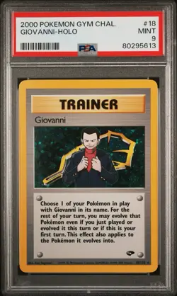 PSA 9 Giovanni - Holo Rare MINT #18 Gym Challenge 2000 Pokemon 129114296 - Image 1
