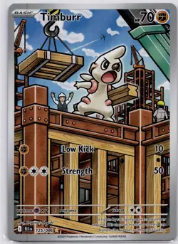 Pokemon Timburr Illustration Rare SV: Black Bolt 125/086 NM - Image 1