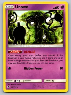 Unown 90/214 Lost Thunder Pokemon Lightly Played - Image 1