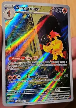Armarouge 203/198 Illustration Rare Scarlet & Violet Pokemon Holo Near Mint - Image 3