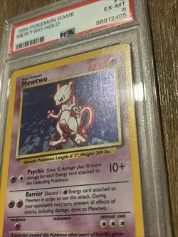 Mewtwo Holo Base Set Unlimited PSA 6, 10/102 Pokemon - Image 3
