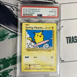 2016 Surfing Pikachu 111/108 XY Evolutions PSA 10 Pokemon TCG - Image 1