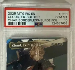 Cloud Ex-SOLDIER (Surge Foil) MTG: Final Fantasy (PSA 10 💎 Mint) - Image 2