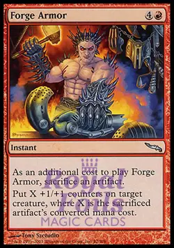 Forge Armor 2x FOIL MDN MTG Mirrodin Uncommon MINT red - Image 1