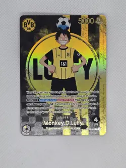 2025 One Piece x BVB Borussia Dortmund Monkey D. Luffy ST13-003 Promo - Image 1