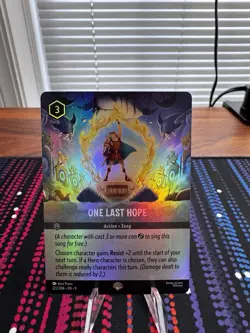 Disney Lorcana Fabled TCG Epic Rare Hercules One Last Hope 222/204 - Image 1