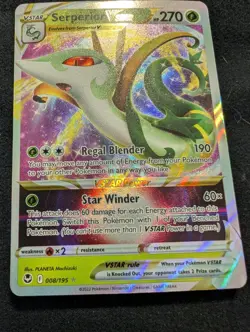 Pokemon Card Serperior V Star HP 270 08/195 Pre-owned - Image 2