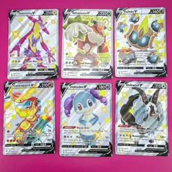 Pokemon TCG Lot Of 6 Shiny Fates Shiny Full Art Pokemon V Cards Near Mint - Image 1