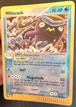 Whiscash 48/97 2003 EX Dragon Pokemon Card TCG Komiya Artwork Reverse Holo - Mp - Image 2