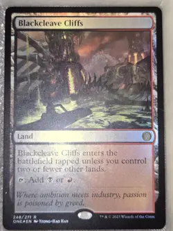 MTG Blackcleave Cliffs Phyrexia: All Will Be One 248/271 Foil Rare - Image 2