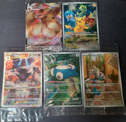 Pokemon TCG Foil VMAX/VSTAR 5 Card Lot (Eevee, Pikachu, Lucario) - Image 1