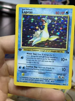 #3 1st Edition Lapras 10/62 Fossil 1999 Holo Rare WOTC Pokemon Card TCG - Image 4