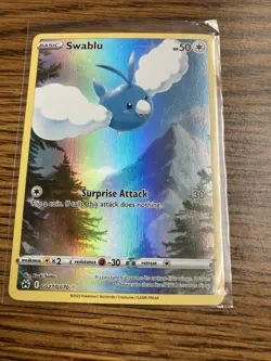 Pokemon TCG Swablu Crown Zenith: Galarian Gallery Holo Ultra Rare Card GG27/GG70 - Image 1
