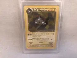 PSA 7 WOTC 2000 Team Rocket Unlimited Dark Magneton 28/82 Non Holo Rare Card NM - Image 2