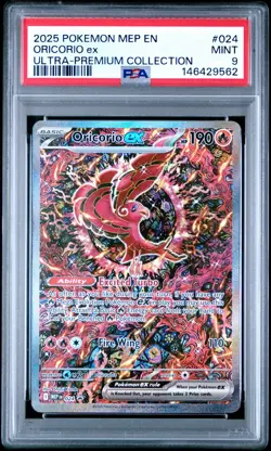 2025 POKEMON MEP EN-ME BLACK STAR PROMO #024 ORICORIO EX PSA 9 - Image 1