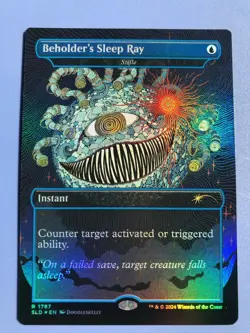 AG MTG Foil Borderless Beholders Sleep Ray Stifle SLD Card - Image 1