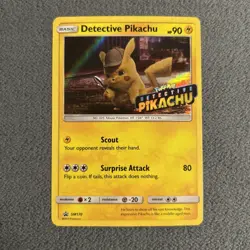 NEAR MINT! Detective Pikachu SM170 Stamped Holo Black Star Promo Pokemon Card! - Image 1