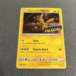 NEAR MINT! Detective Pikachu SM170 Stamped Holo Black Star Promo Pokemon Card! - Image 2