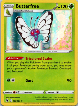💢Pokemon TCG - Butterfree - 003/264 - Holo Rare - Fusion Strike - NM💢 - Image 1