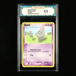 TQG 9.5 Mint+ 2005 Pokemon ENG Spoink #EX-DEOXYS 76/107 C - Image 1