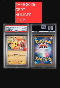PSA 10 Pokemon McDonald's Pikachu 020/M-P Japanese Promo RARE 2025 CERT LOOK 1/1 - Image 1