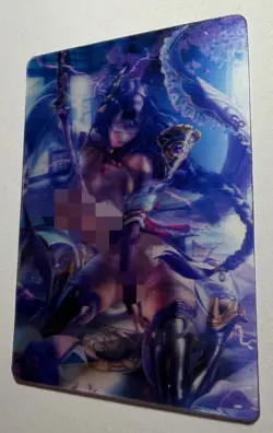 SEXY HEROINE WAIFU Raiden Shogun GENSHIN IMPACT ACG LENTICULAR HOLO CARD NM - Image 1