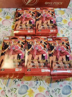 One Piece Card Game EB-03 Heroines Sleeved Booster Pack Lot of 50 Sealed - Image 2