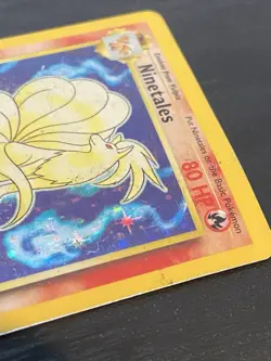 1999 Pokemon Vintage Ninetails Card Rare Base Set 12/102 Holo Damaged/HP - Image 3