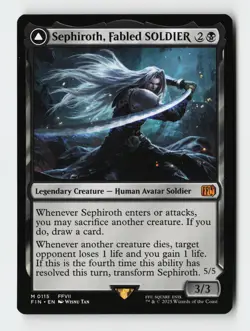 Sephiroth, Fabled SOLDIER FINAL FANTASY Magic The Gathering MTG Card - Image 1