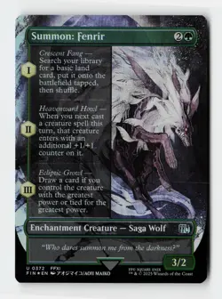 Summon: Fenrir FOIL (Borderless) FINAL FANTASY Magic The Gathering MTG Card - Image 1