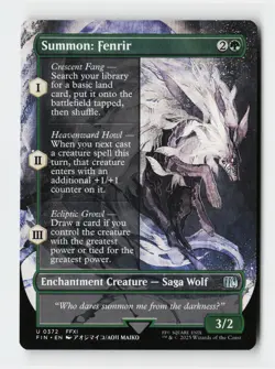 Summon: Fenrir (Borderless) FINAL FANTASY Magic The Gathering MTG Card - Image 1