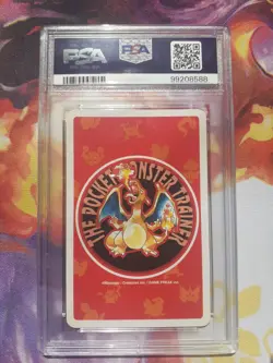 1996 Pokemon Venusaur 4 of Diamonds Red Charizard Back Playing Card PSA 9 Mint - Image 2
