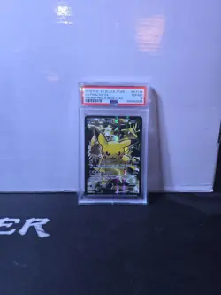 Pokemon Pikachu TCG Full Art Holo Black Star Promo Card EX XY124 PSA 8 - Image 1