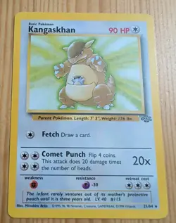 Pokemon TCG Kangaskhan Card 21/64 Jungle Non-Holo Rare - Image 1