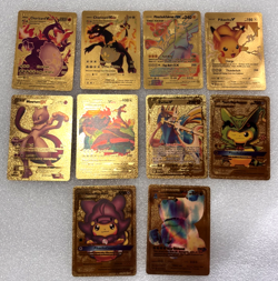 Pokemon Cards VMAX - Pikachu, Charizard, & Others ~ Gold Foil ~ 10 Card Lot - Image 1